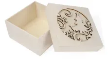Deco Foam 741180 scatola legno albero 16x16x8cm grezza