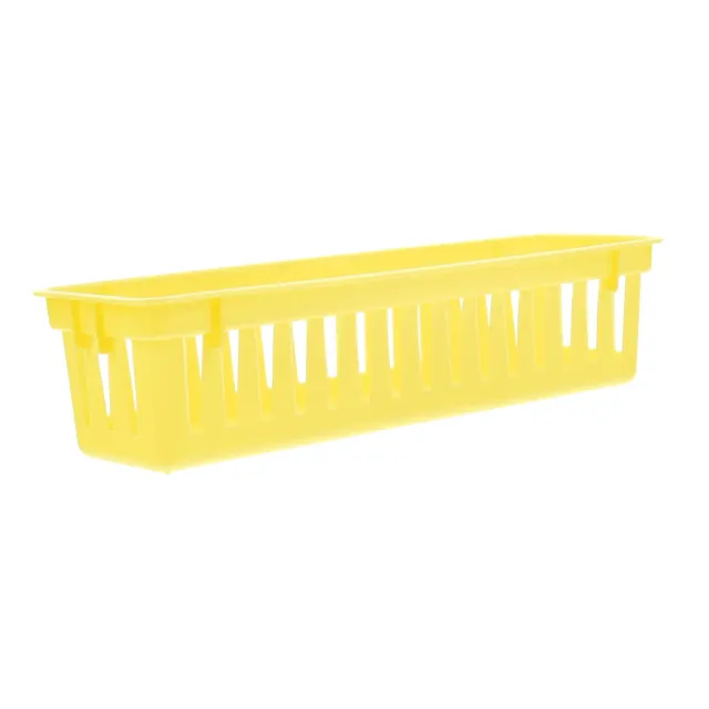 Angoily Cestino portamatite in plastica giallo salvaspazio