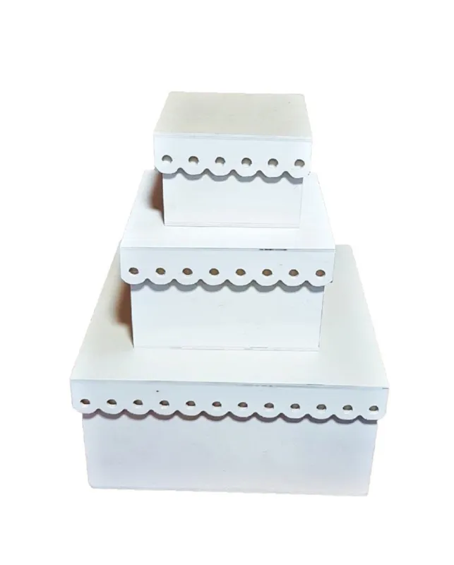 Deco Foam LG87483 Scatole Legno Set 3 Pezzi grezze