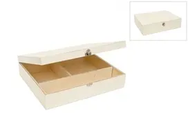 Deco Foam 87590 scatola legno grezzo 35,5x30x9 cm