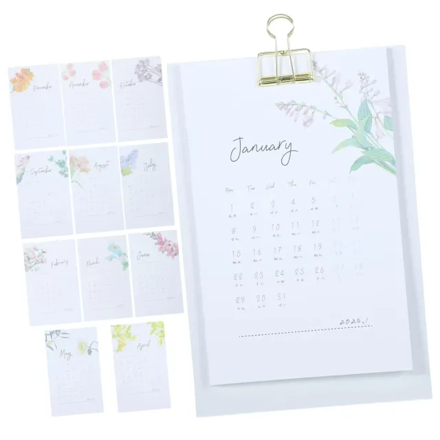 Angoily Calendario da Tavolo Mensile Piccolo Carta