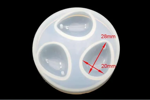Naturesin Stampo Tre Gocce 28x20 mm silicone per resina