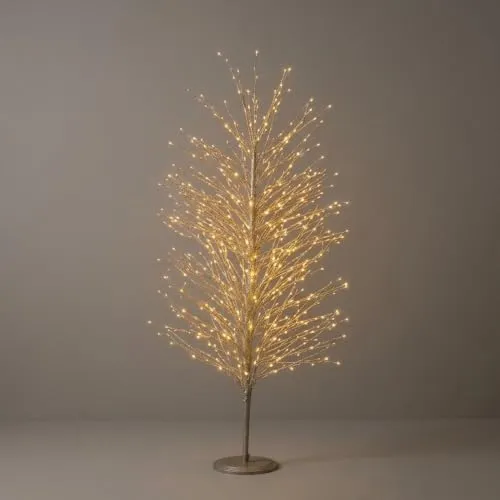 Giodicart Xmas Faggio 1500 Led albero luminoso oro 150 cm luce calda