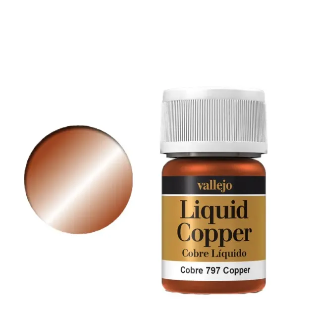 Vallejo Liquid Gold 797 colore metallizzato rame base alcol oro