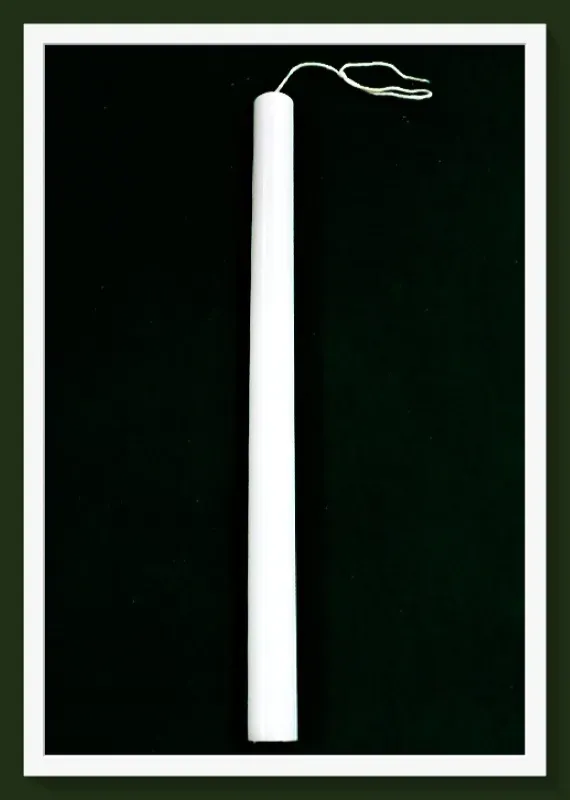 Deco Foam 0610228 candela tonda 3x30 cm bianca