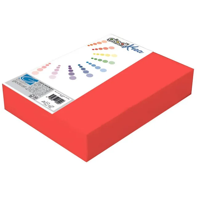 Giodicart Giodikrea Cartoncino A4 Rosso 50 Fogli 220 g