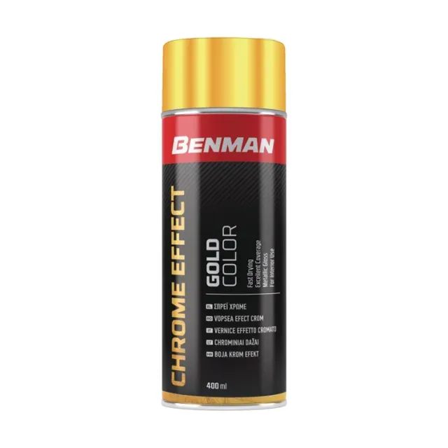 Benman Chrome Effect vernice spray oro 400ml effetto cromato