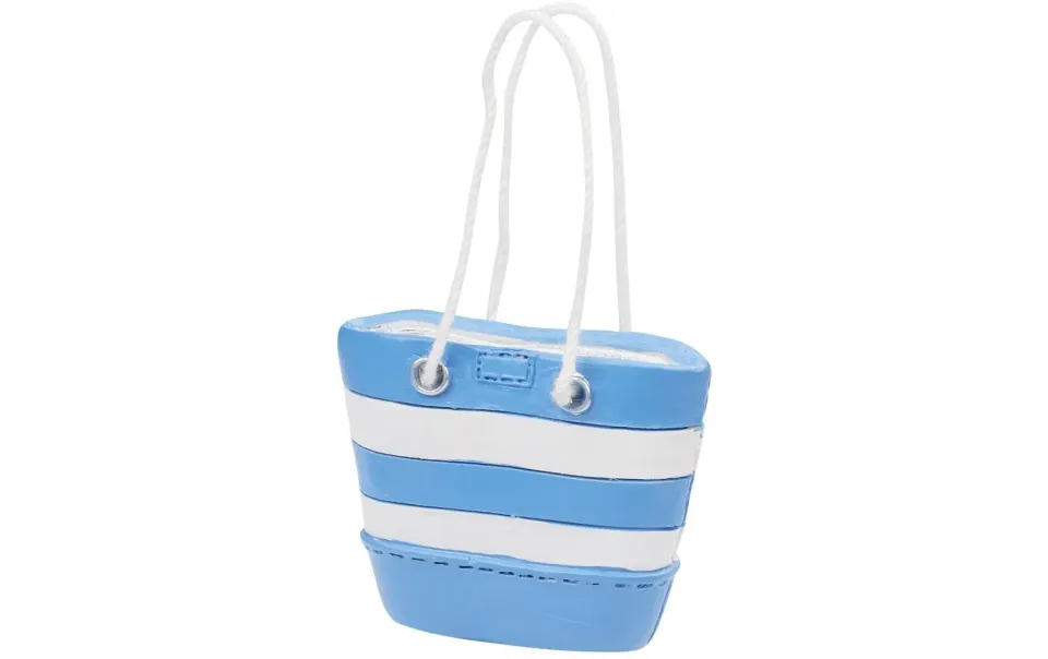 Borsetta mare miniatura azzurra bianca 3,7x4,5 cm