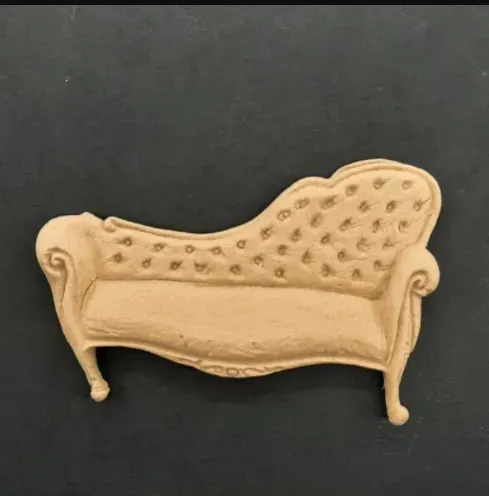 Intaglio legno poltrona 8x5 cm decorazione decoupage 0057