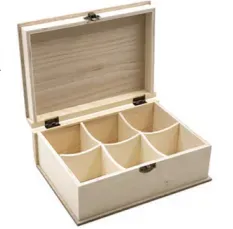 Deco Foam 87891 scatola con scomparti 23x17x9 cm legno