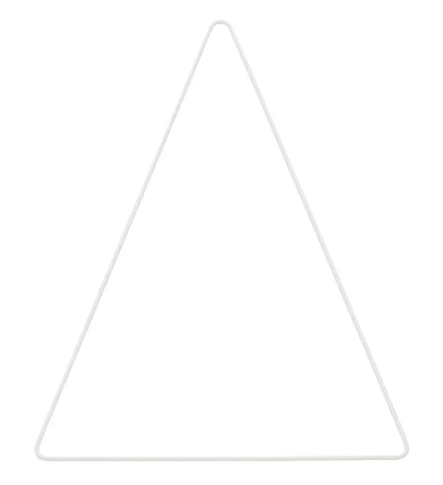 Deco Foam triangolo metallo bianco decorativo 25x40cm
