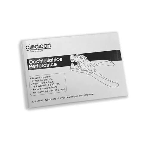 GIODICART occhiellatrice a pinza in metallo cromato