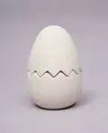 Uovo ceramica apribile 15,5 cm decorabile bianco