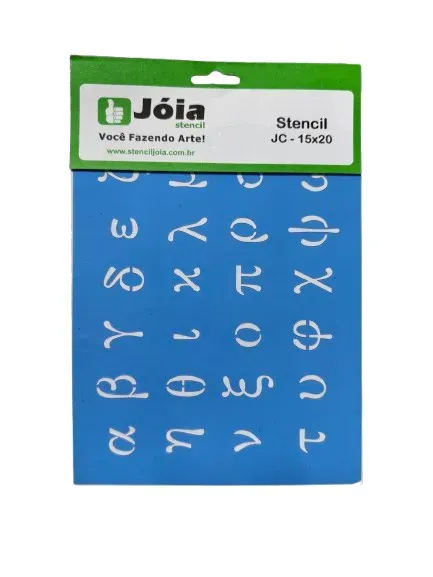 Deco Foam Joia JC 1246 stencil 15x20cm alfabeto piccolo