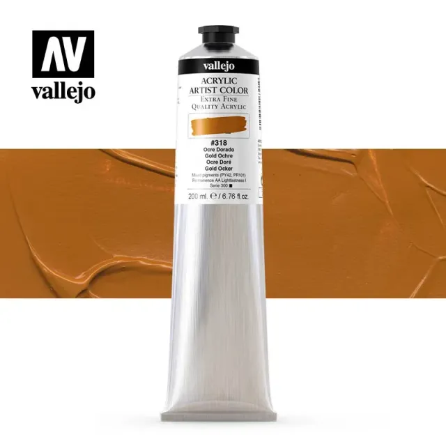 Vallejo Acrylic Artist 318 colore acrilico ocra oro 200 ml