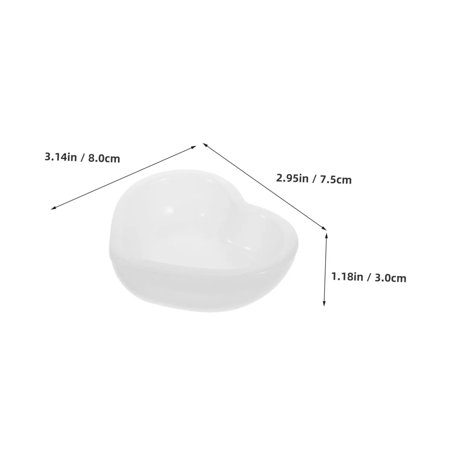 Angoily stampo cuore silicone vassoio portagioie resina