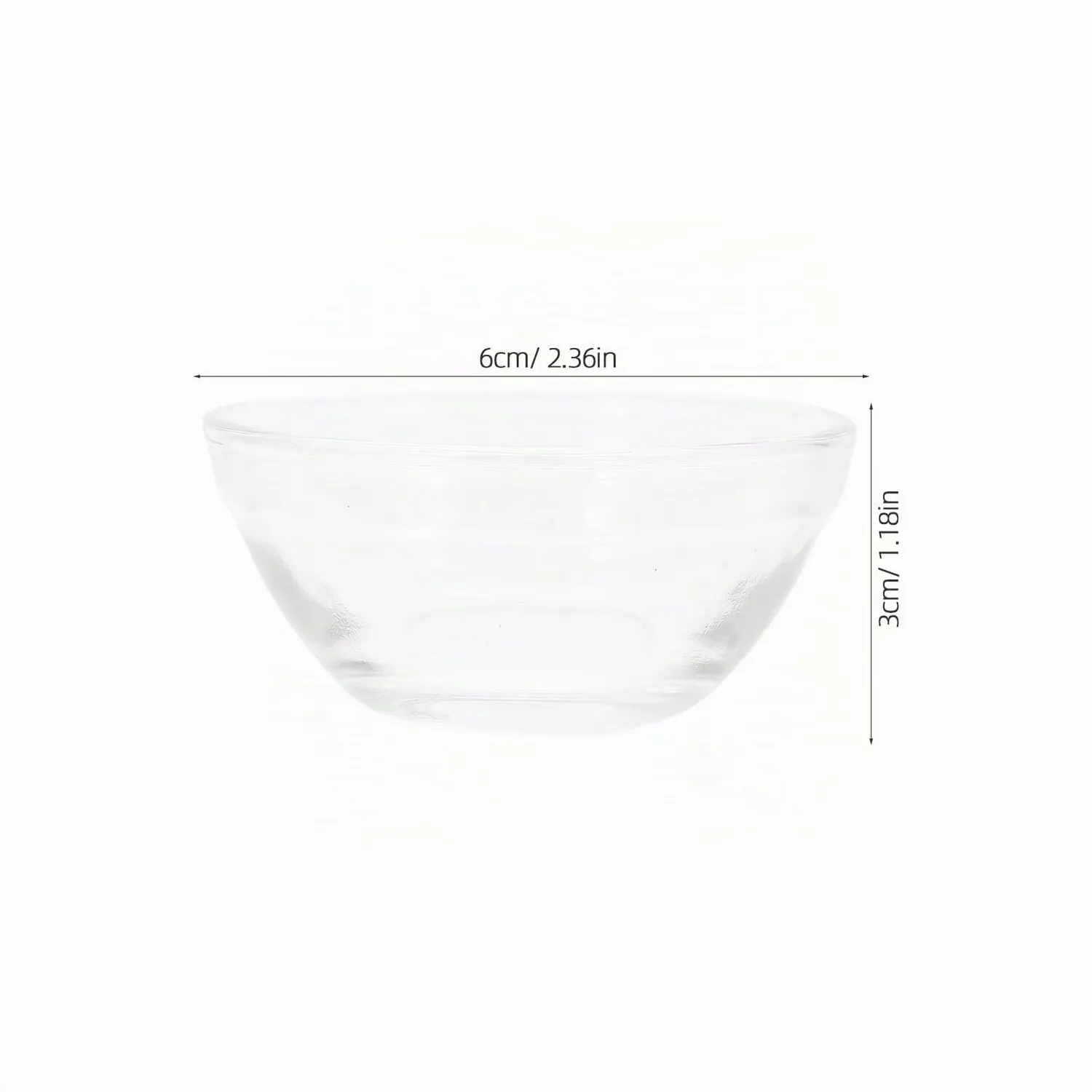 Angoily Set 6 Mini Ciotole Vetro Dessert 6 Pezzi Trasparenti