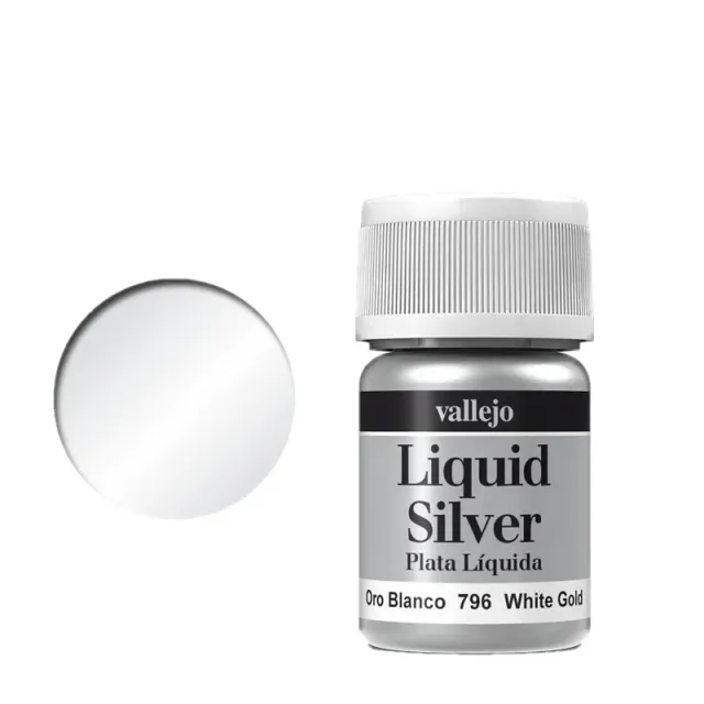 Vallejo Liquid Gold 796 Colore Oro Bianco base alcol
