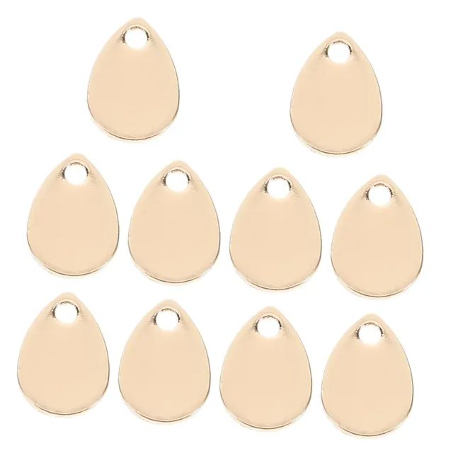 Angoily ciondoli goccia ottone oro 10 pezzi con foro