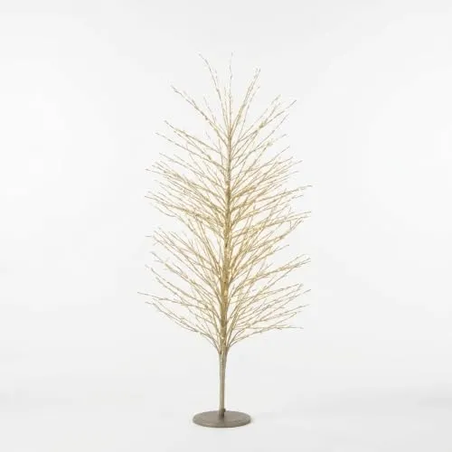 Giodicart Xmas Faggio 1500 Led albero luminoso oro 150 cm luce calda
