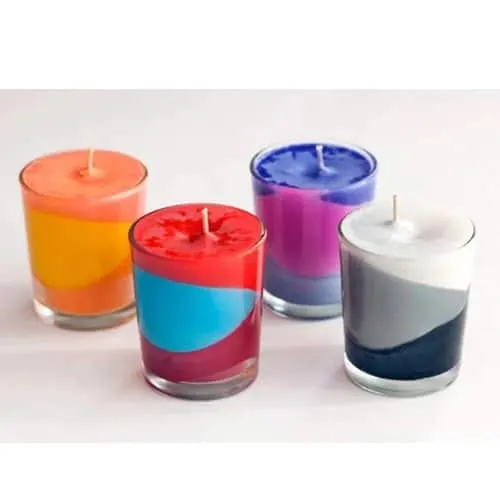 Kit candele artigianali cera soia 500 g con bicchieri