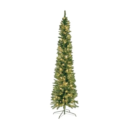 GIODICART Peak Tree Slim albero Natale 210 cm 190 LED calda
