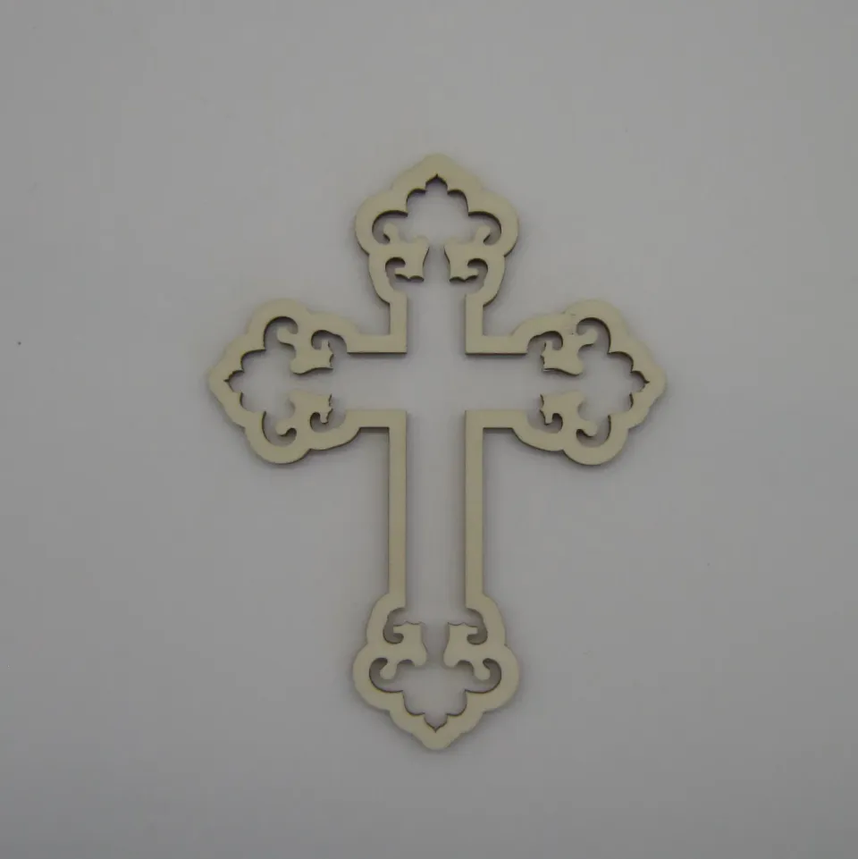 Deco Foam 742051 croci in legno set 4 pezzi 3,9x5 cm