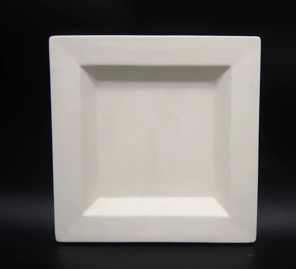Deco Foam piatto ceramica bianca 23x23 cm quadrata
