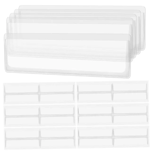 Angoily Porta Etichette PVC Trasparenti 60 Pezzi 11x3 cm