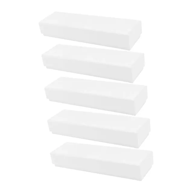 Angoily Scatola Portapenne Carta Bianca 5 Pezzi 16,5 cm Regalo