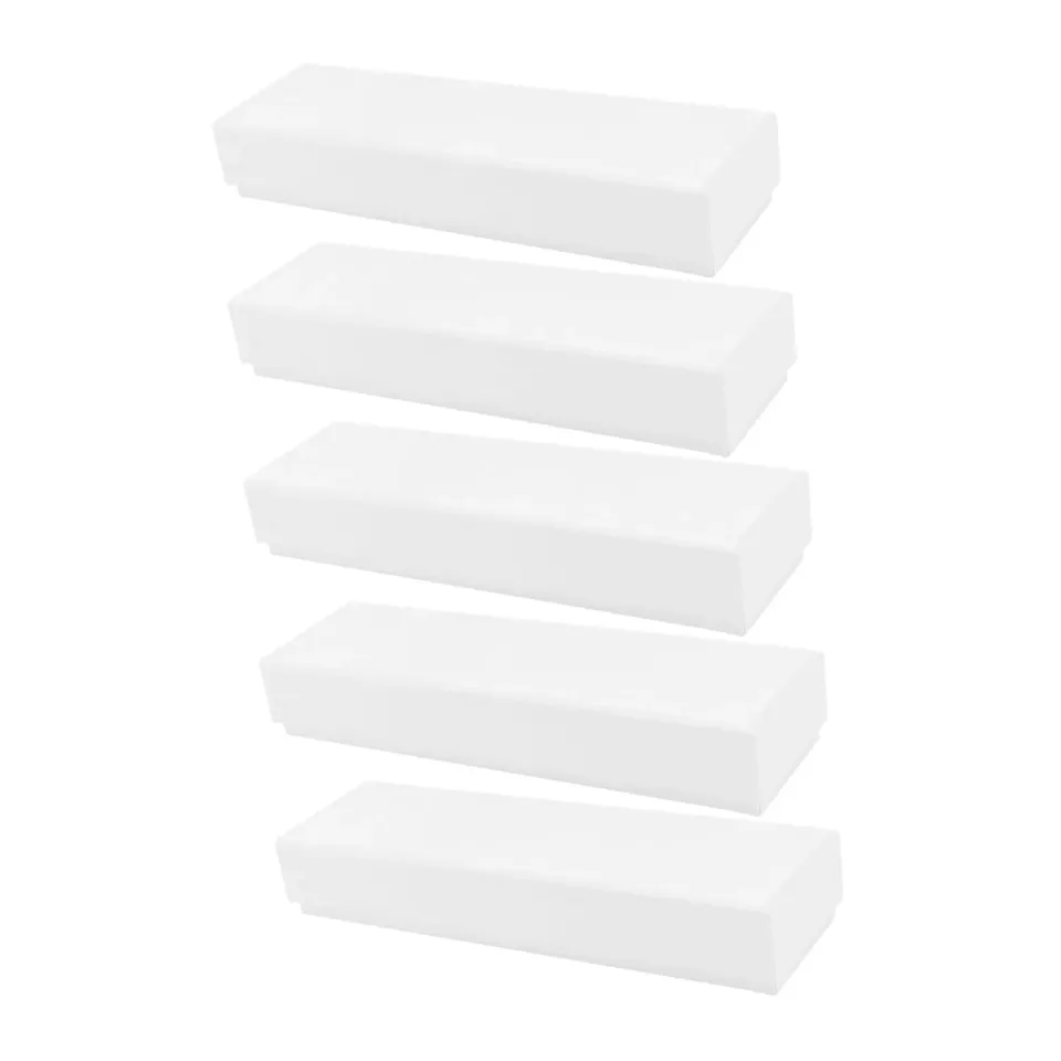 Angoily Scatola Portapenne Carta Bianca 5 Pezzi 16,5 cm Regalo
