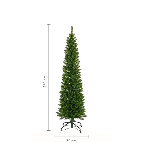 Giodicart Peak Tree 180 cm albero Natale slim artificiale 392 rami