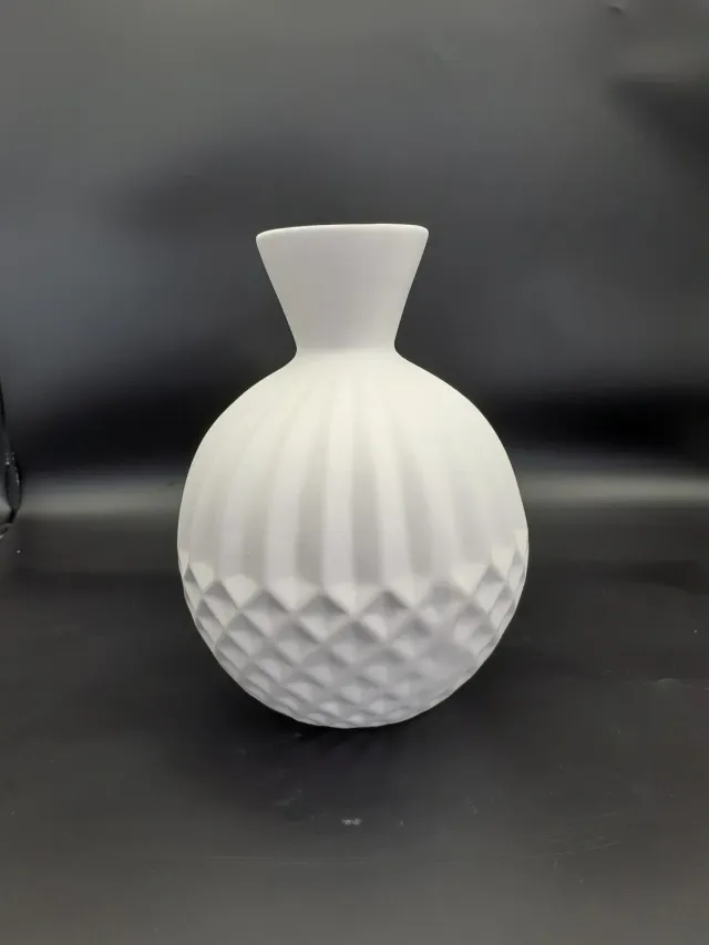 Vaso porcellana grande bianco 26x18 cm 76759 decorabile