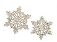 Deco Foam 741149 fiocchi neve legno 4 pezzi