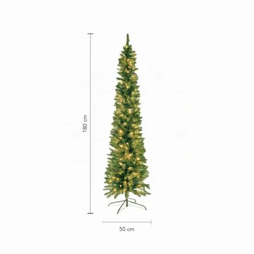 Giodicart Peak Tree Slim albero di Natale 180 cm 140 microLED