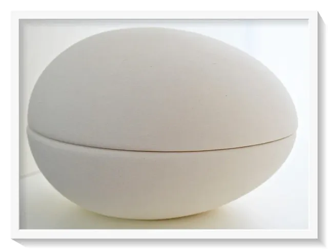 Deco Foam DF00364 uovo ceramica con coperchio 19x13 cm grande
