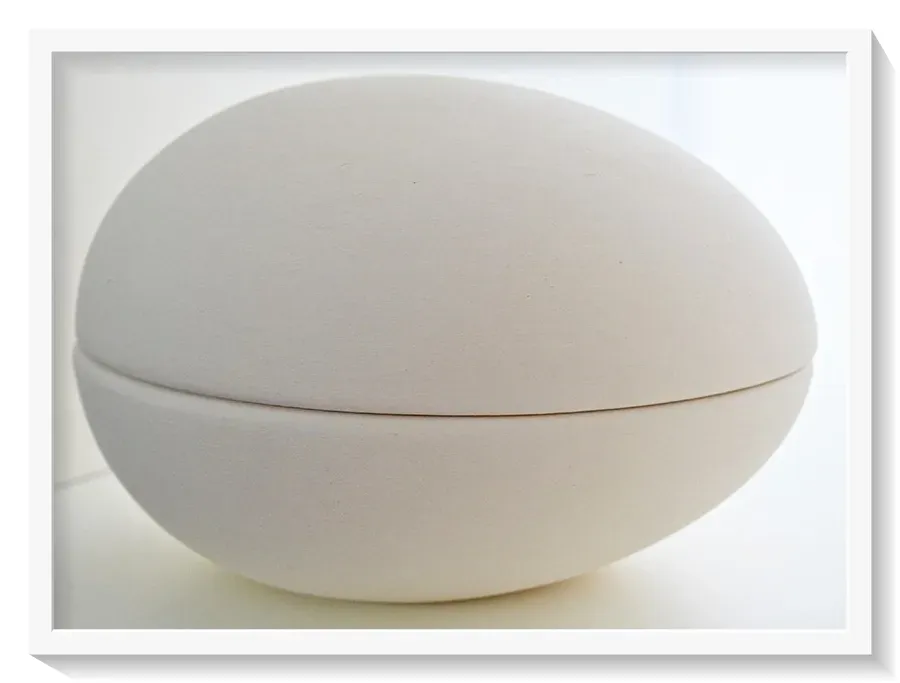 Deco Foam DF00364 uovo ceramica con coperchio 19x13 cm grande
