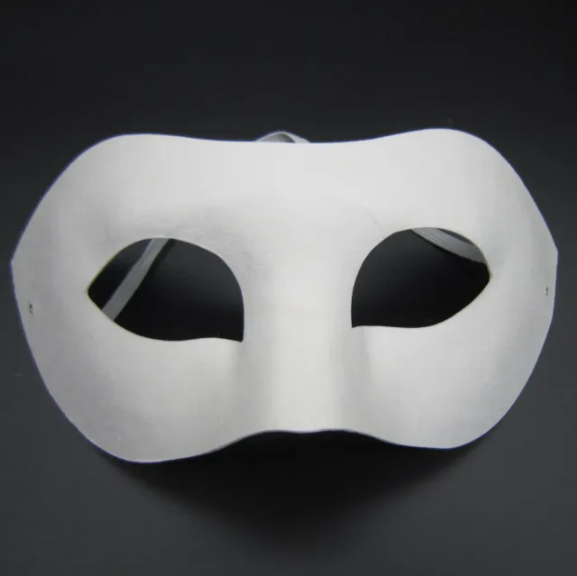Deco Foam maschera carnevale bianca da decorare 21,5cm