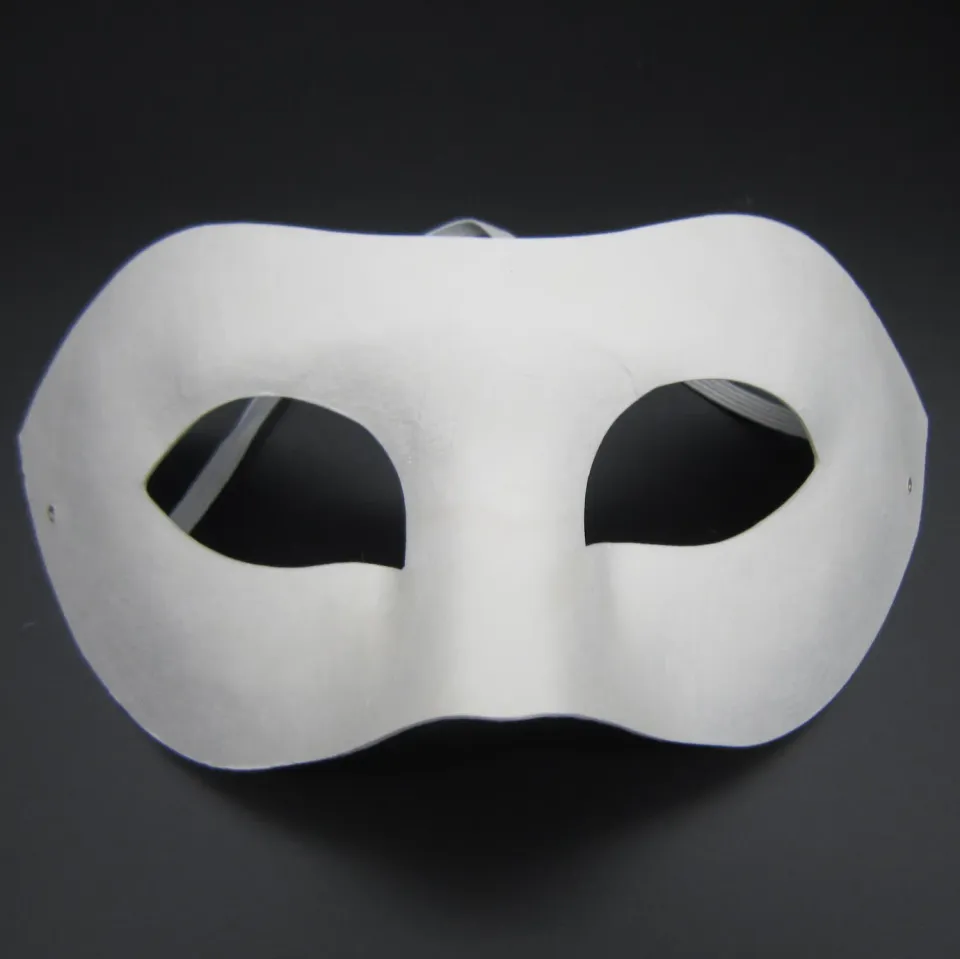 Deco Foam maschera carnevale bianca da decorare 21,5cm