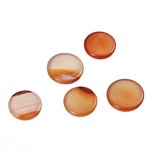 Angoily cabochon agata rossa rotondi 20 pezzi misti