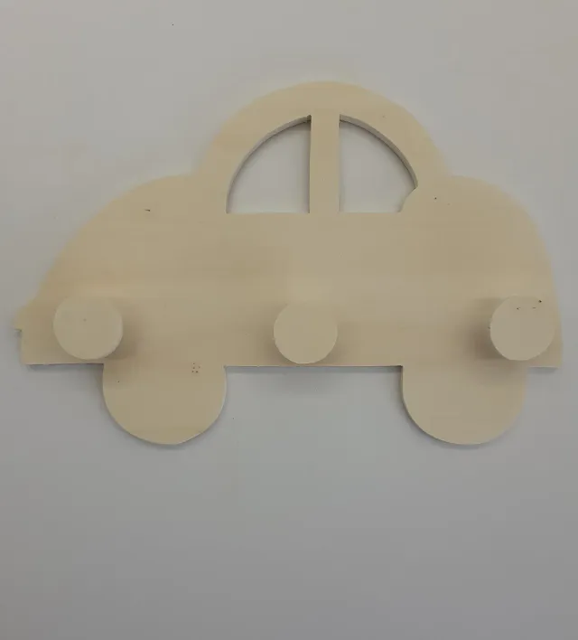 Deco Foam 87252 appendiabiti legno auto bambino