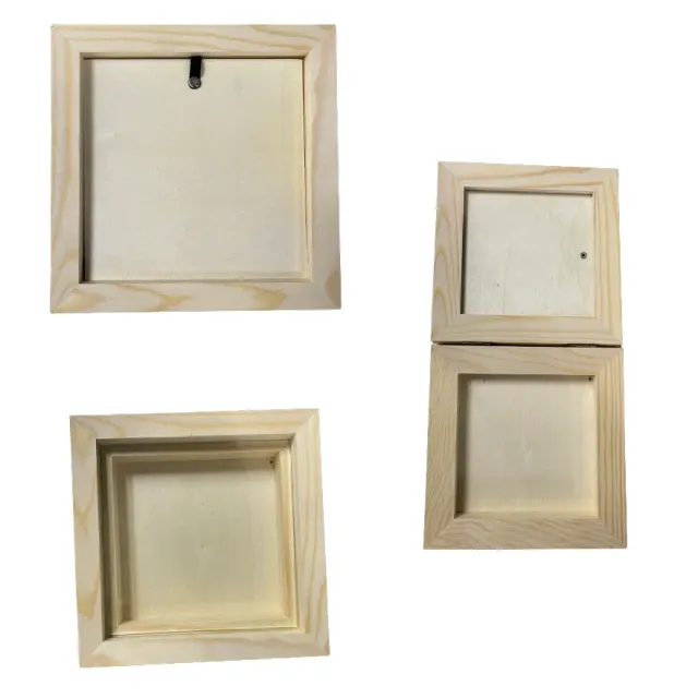 Deco Foam 87901 cornice legno con vetro 17x17 cm