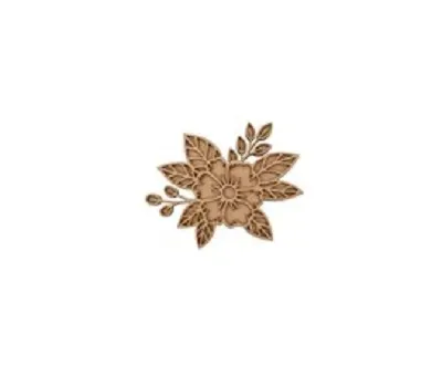 Deco Foam 742290 fiori in legno 2 pezzi 12x11 cm MDF