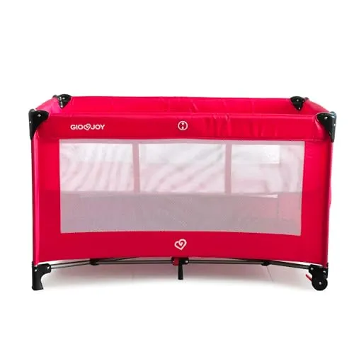 Giodicart GioJoy Comfort lettino viaggio rosso pieghevole 2 livelli