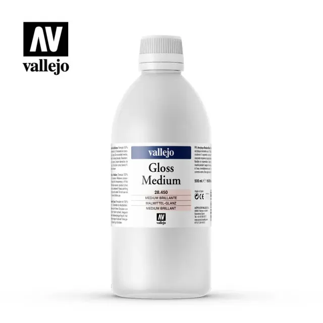 Vallejo 28450 Gloss Medium Acrilico 500 ml Lucido