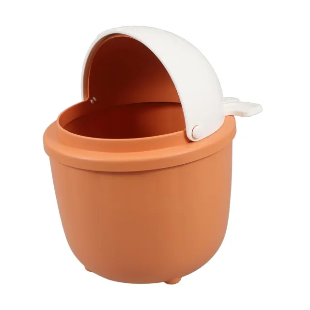 Angoily mini cestino coniglio arancia con coperchio