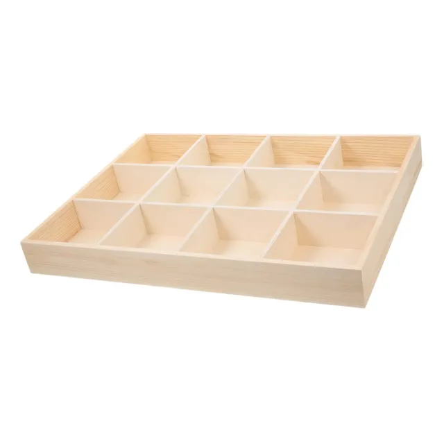 Angoily organizer tavolo legno scomparti multipli naturale