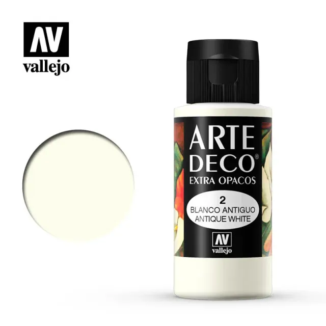 Vallejo Arte Deco 002 colore acrilico Antique White 60 ml