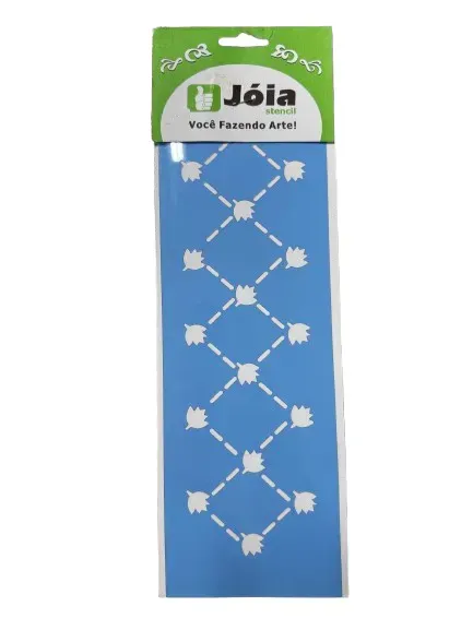 Joia JB 677 Stencil 10x30cm rombi e foglie bordura