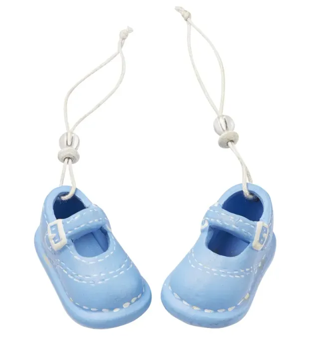 Deco Foam 3870433 scarpina neonato azzurra 5,3 cm